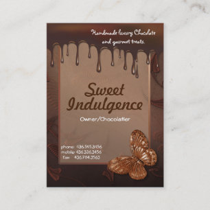 Affärskortet Sweet Indulgence for Chocolatiers Visitkort