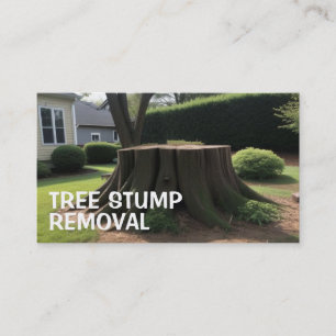 Affärskortet Ta bort stump i träd, Visitkort