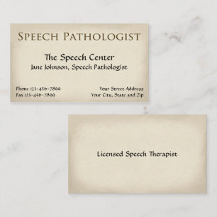 Affärskortet tal Patholog Therapist Visitkort