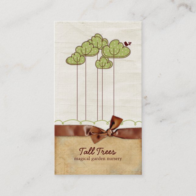 Affärskortet Tall Träd Visitkort (Framsida)