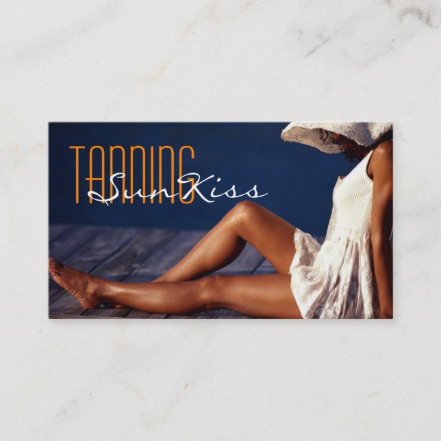 Affärskortet Tanning Salon Spa Visitkort (Framsida)