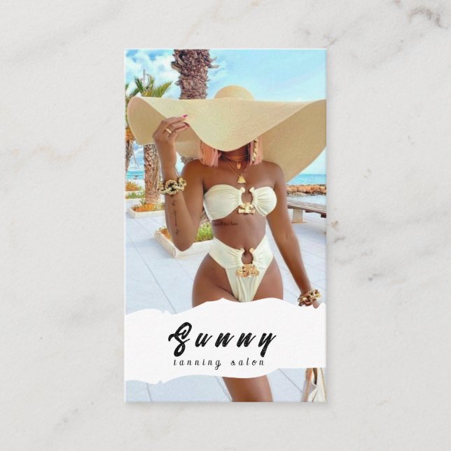 Affärskortet Tanning Salon Visitkort (Framsida)