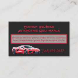 Affärskortet Tarjeta Negocios Mecánico Visitkort