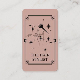 Affärskortet Tarot Card Hair Stylist Celestial Visitkort