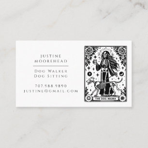 Affärskortet Tarot Dog Walker Pet Sitter Visitkort