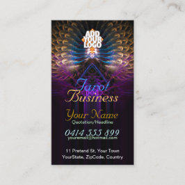 Affärskortet Tarot Fractal Feathers Visitkort