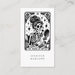 Affärskortet Tarot Makeup Artist Skeleton Visitkort
