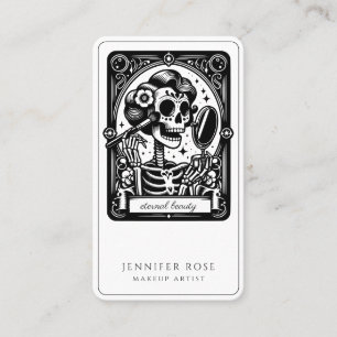 Affärskortet Tarot Makeup Artist Skeleton Visitkort