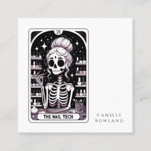 Affärskortet Tarot Nail Technician Fyrkantigt Visitkort