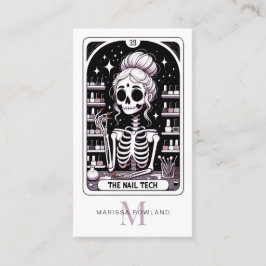 Affärskortet Tarot Nail Technician Monogrammed Visitkort