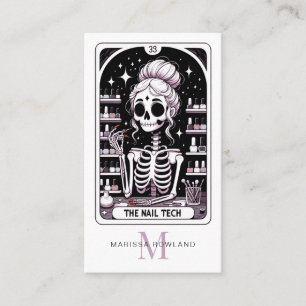 Affärskortet Tarot Nail Technician Monogrammed Visitkort