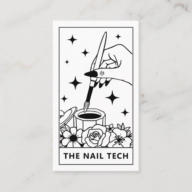 Affärskortet Tarot Nail Technician Nail Art Visitkort (Framsida)