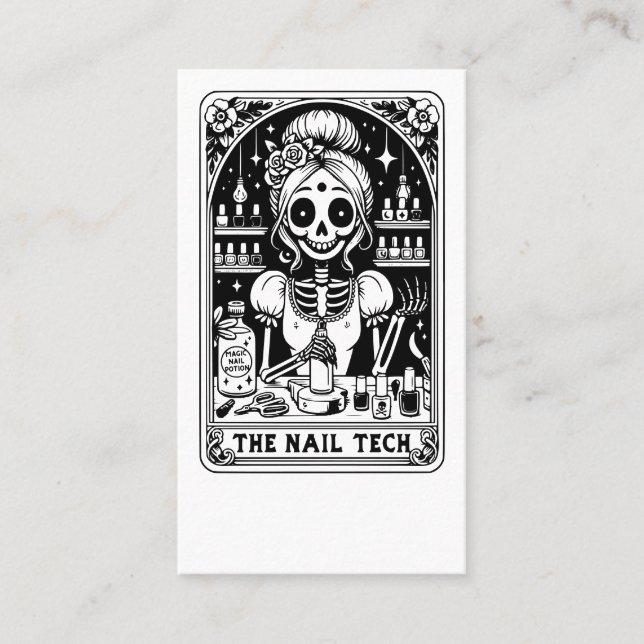 Affärskortet Tarot Nail Technician Visitkort (Framsida)