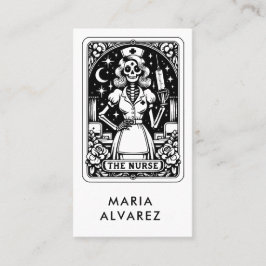 Affärskortet Tarot Nurse Black Visitkort