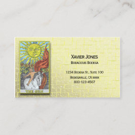 affärskortet Tarot Sol personlig Visitkort
