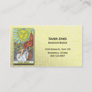 affärskortet Tarot Sol personlig Visitkort