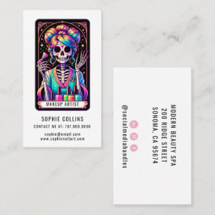 Affärskortet Tarot Theme Makeup Artist Visitkort