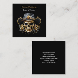 Affärskortet Tattoartist salon Fyrkantigt Visitkort