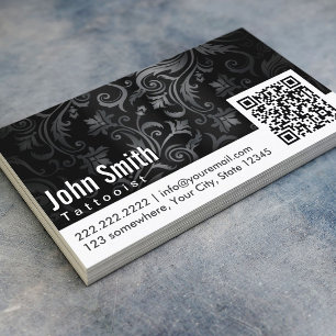 Affärskortet Tattoo Art () för QR-kodutskrift för  Visitkort