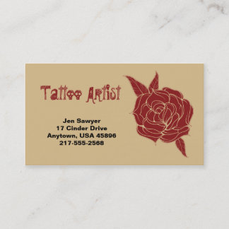 Affärskortet Tattoo Artist Visitkort