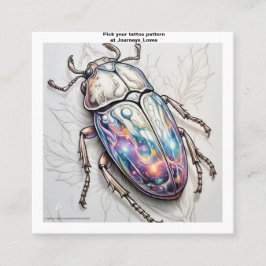 Affärskortet Tattoo Mönster Fyrkantigt Visitkort