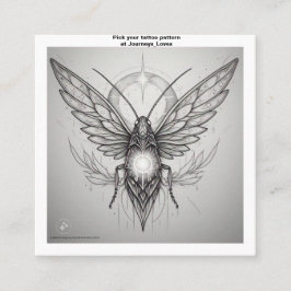 Affärskortet Tattoo Mönster Fyrkantigt Visitkort