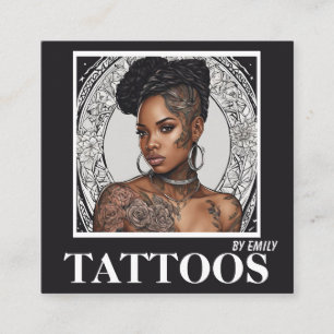 Affärskortet Tattoos Artist Graphic Fyrkantigt Visitkort