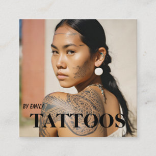 Affärskortet Tattoos Artist Graphic Fyrkantigt Visitkort
