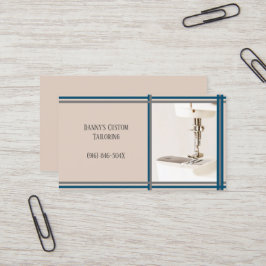 Affärskortet Taupe Tailor Sewing Maskin Visitkort