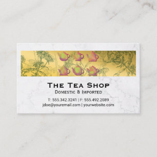 Affärskortet Tea Shop Herbal Plants Visitkort