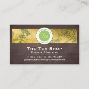 Affärskortet Tea Shop Herbal Plants Visitkort