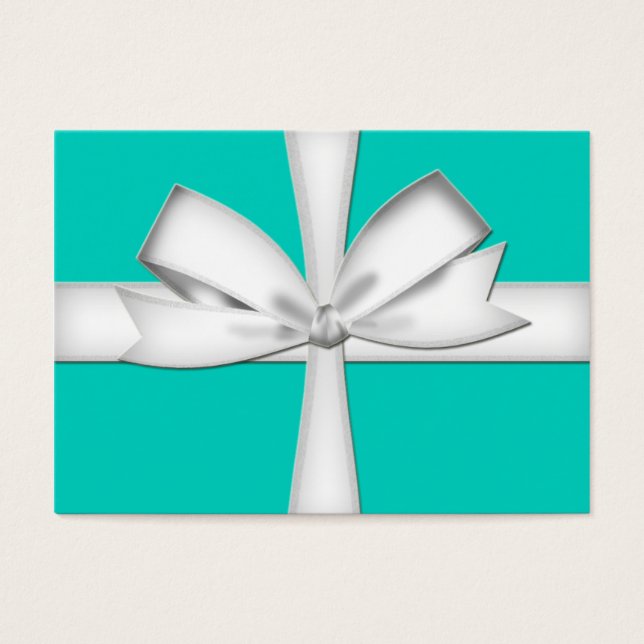 Affärskortet Teal Gift Card Visitkort (Framsidan)