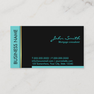 Affärskortet Teal Gräns Mortgage Agent Visitkort