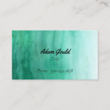 Affärskortet Teal Turkos för övertoningsblå Grönt