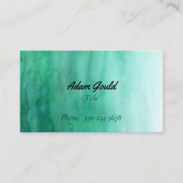Affärskortet Teal Turkos för övertoningsblå Grönt Visitkort