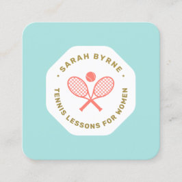 Affärskortet Tennis Coach for Women Square Fyrkantigt Visitkort