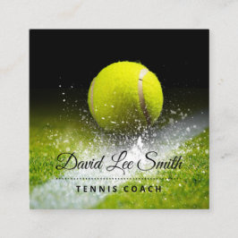 Affärskortet Tennis Coach Square Fyrkantigt Visitkort