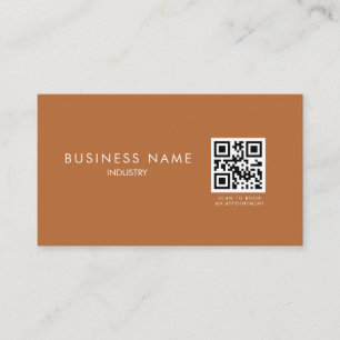 Affärskortet Terracotta Minimalist QR-kod Visitkort