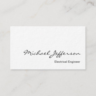 Affärskortet Thick White Electrical Ingenjör Visitkort