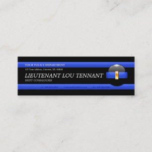 Affärskortet Thin Blue Line löjtnant Anpassningsba Mini Visitkort
