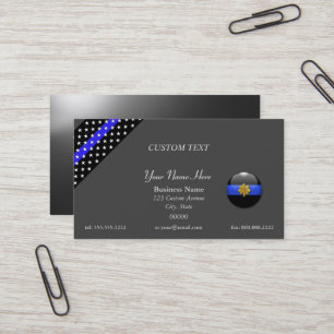 Affärskortet Thin Blue Line Police Major Visitkort