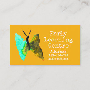 Affärskortet Tidigt Learning Center Butterfly Visitkort