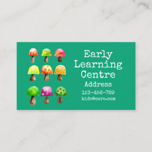 Affärskortet tidigt Learning Daycare svamp Visitkort