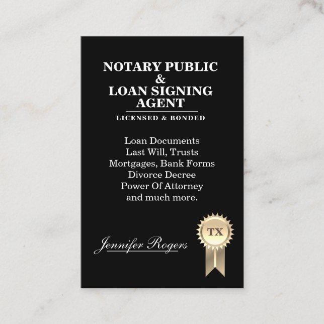 Affärskortet tittar certifiering av kontrakt visitkort (Framsida)