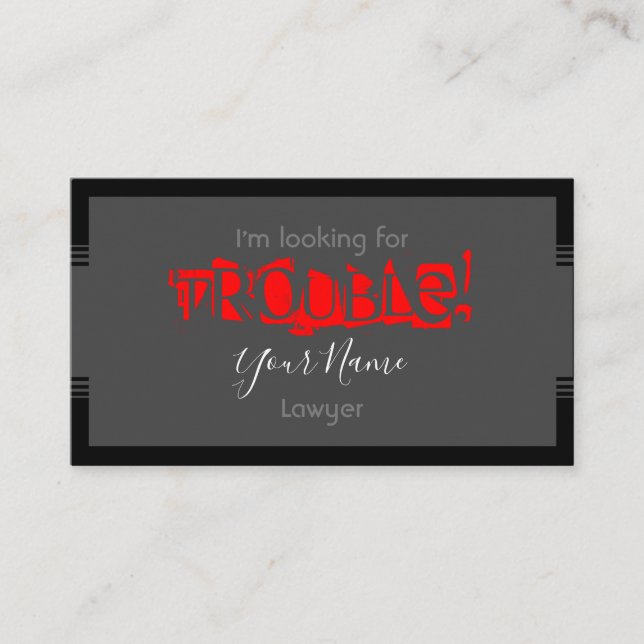 affärskortet tittar för felsökningsadvokater visitkort (Framsida)