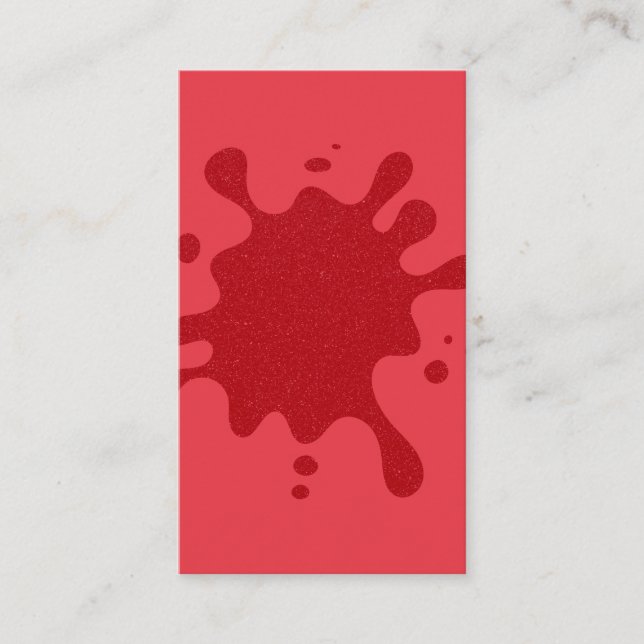 Affärskortet Tomato Red Splatter - Anpassadet Visitkort (Framsida)