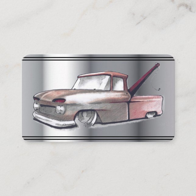 Affärskortet Tow Lastbil teckning Auto Visitkort (Framsida)