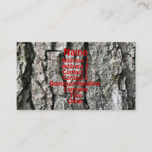Affärskortet träd Bark Nature Photography Visitkort