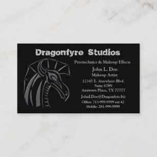 Affärskortet Träd Dragon (silver) Visitkort