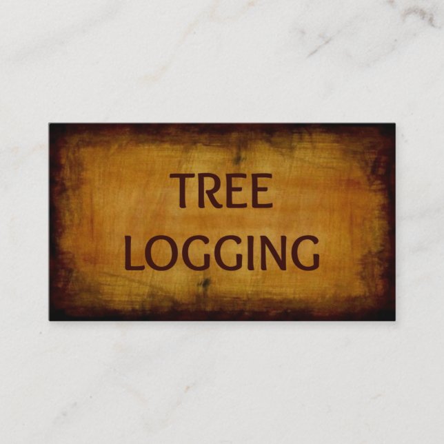 Affärskortet Träd Logging Antique  Visitkort (Framsida)